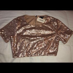 Sequence Gold Crop Top